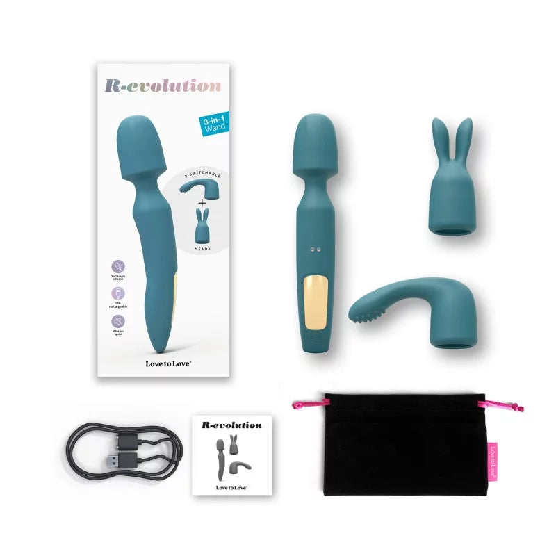 Love to Love R-evolution Rechargeable 3-in-1 Wand Vibrator