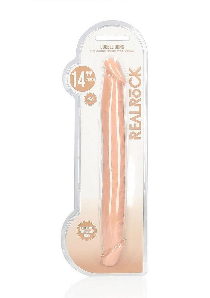 RealRock Skin Realistic Double Dildo 14in - Buy At Luxury Toy X - Free 3-Day Shipping