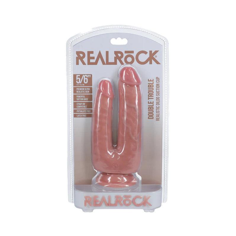 RealRock Ultra Realistic Skin Double Trouble 5in/6in Dildo - Buy At Luxury Toy X - Free 3-Day Shipping