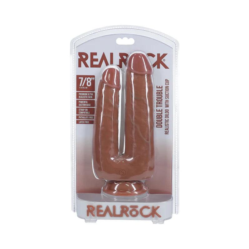 RealRock Ultra Realistic Skin Double Trouble 7in/8in Dildo - Buy At Luxury Toy X - Free 3-Day Shipping