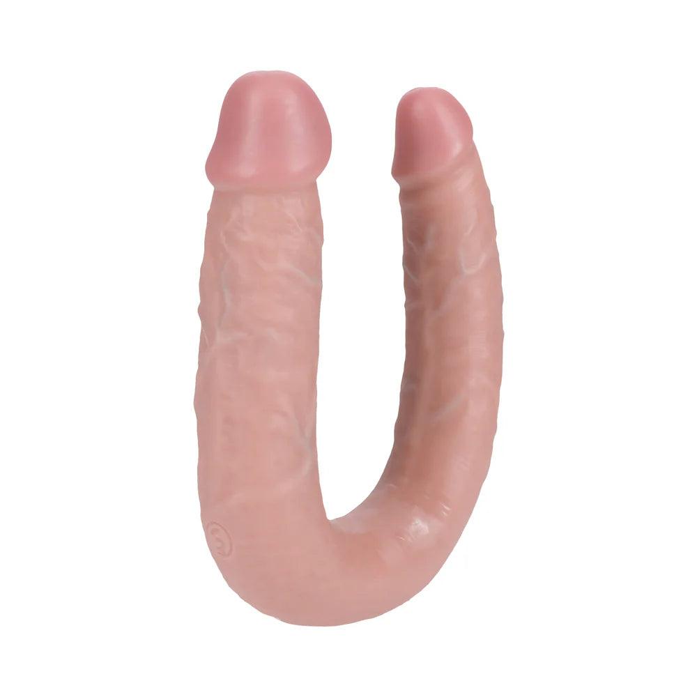 RealRock Ultra Realistic Skin U Shaped Double Dildo 7in - Buy At Luxury Toy X - Free 3-Day Shipping