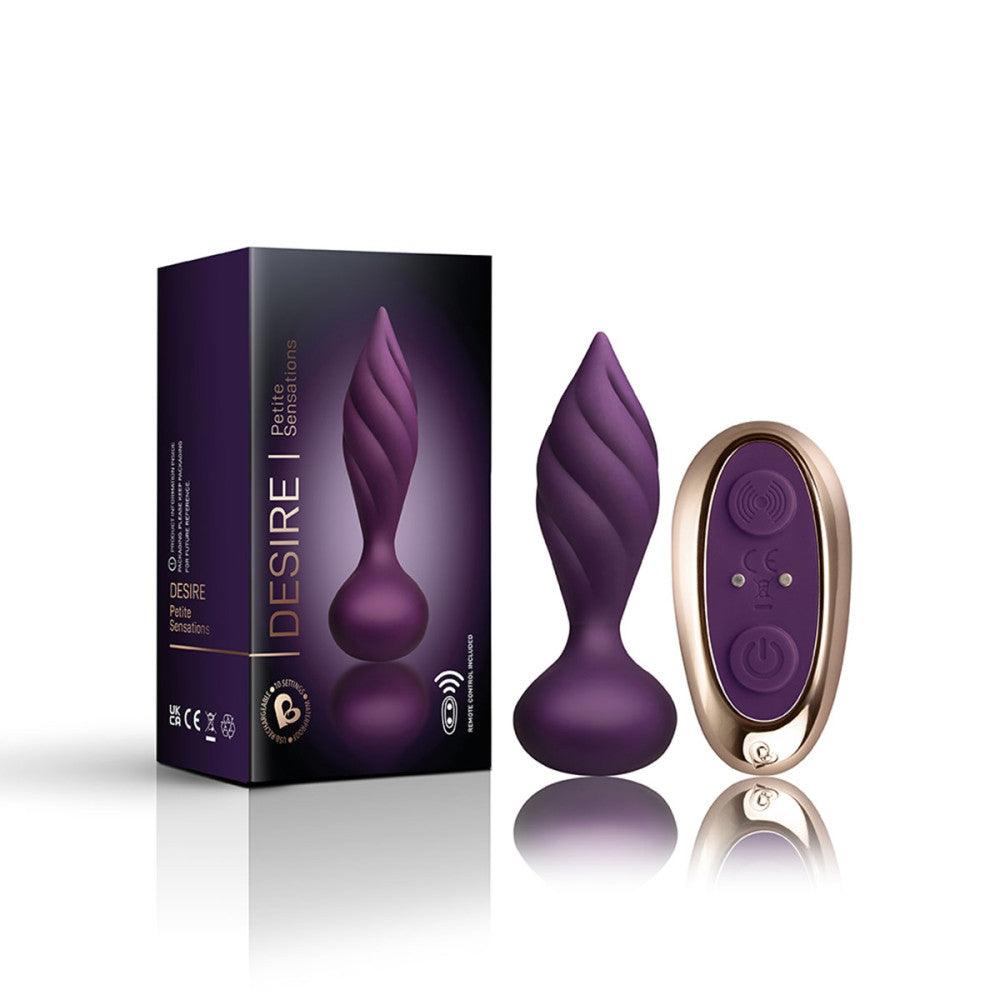 Rocks Off Desire Rechargeable Silicone Anal Plug with Remote Control - Buy At Luxury Toy X - Free 3-Day Shipping