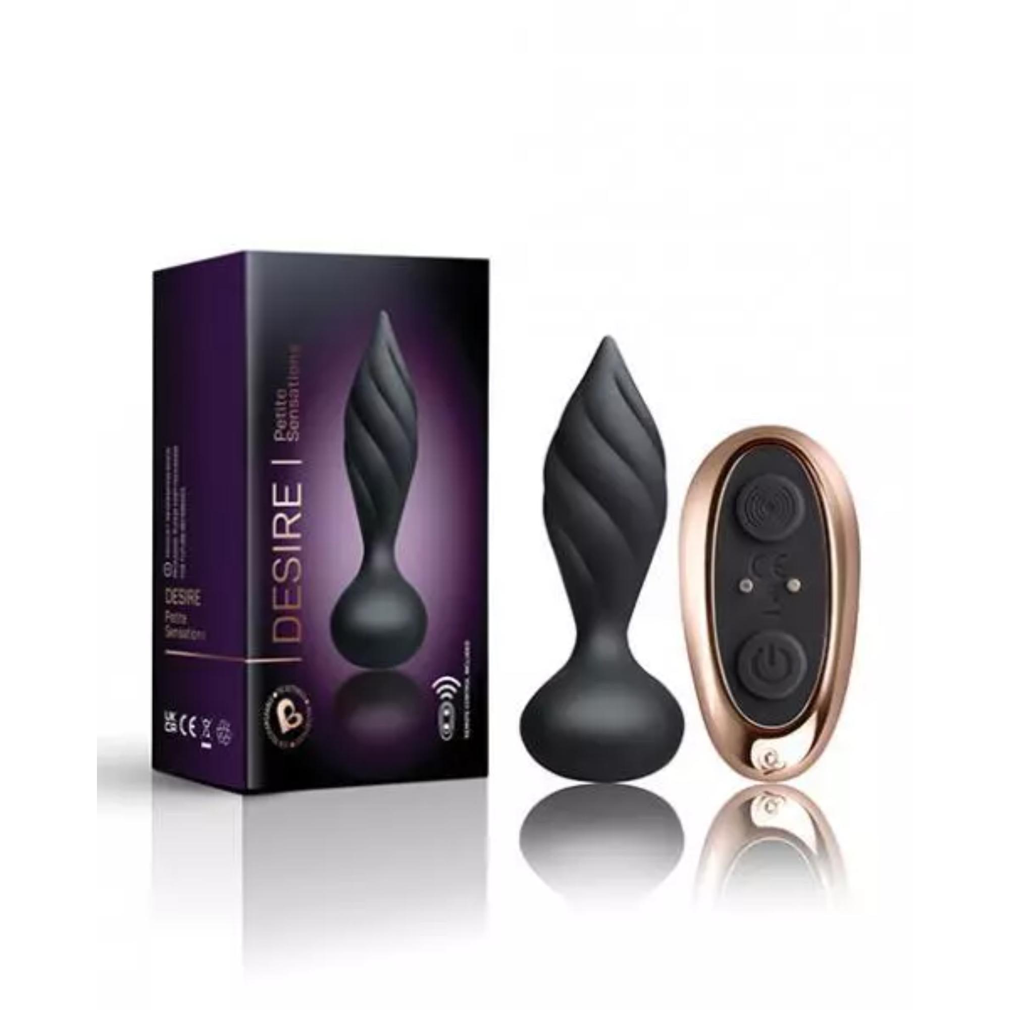 Rocks Off Desire Rechargeable Silicone Anal Plug with Remote Control - Buy At Luxury Toy X - Free 3-Day Shipping