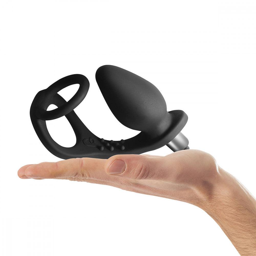 Rocks Off Ro-Zen Vibrating Silicone Cock Ring with Butt Plug - Buy At Luxury Toy X - Free 3-Day Shipping