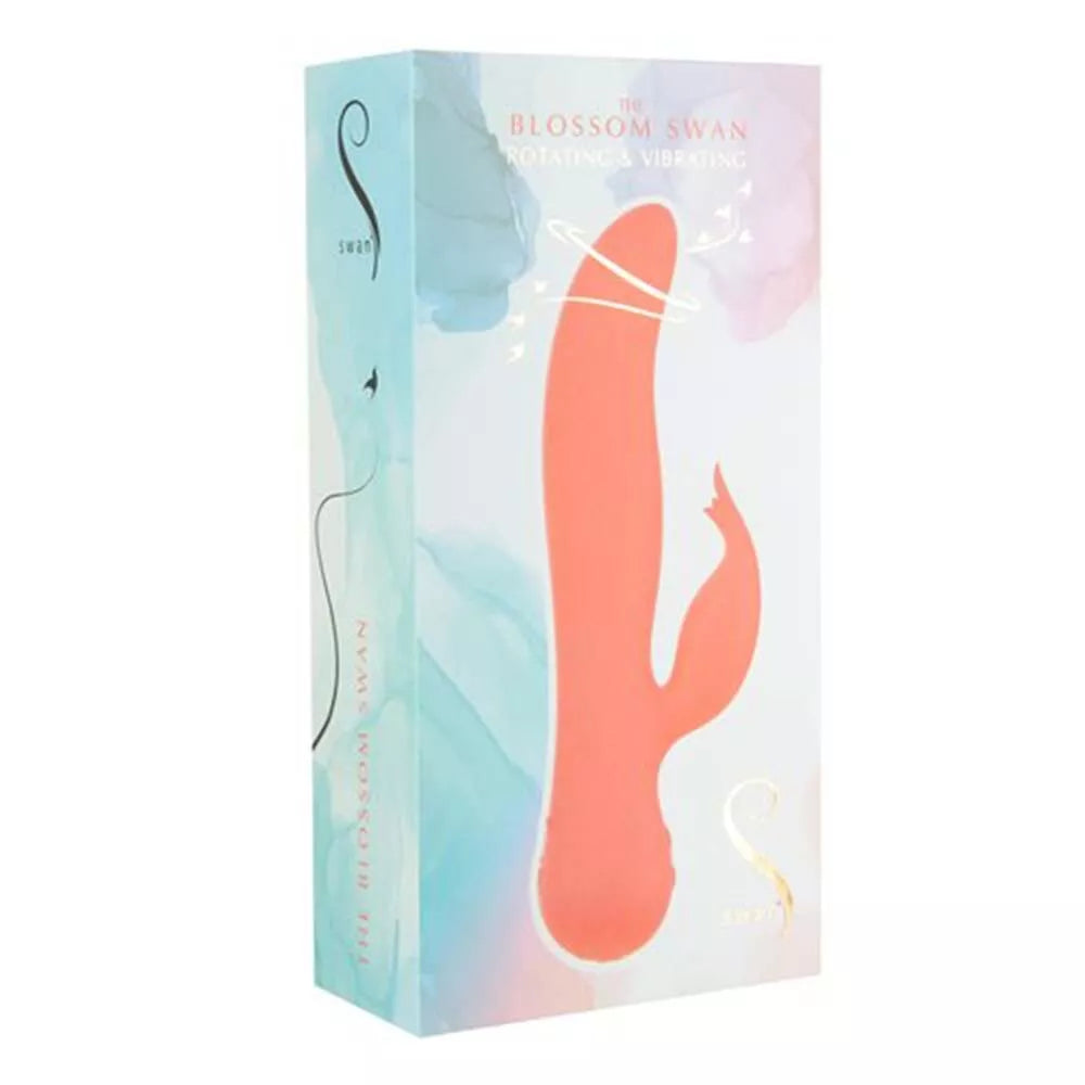 Swan The Blossom Swan Rechargeable Silicone Dual Action Rotate and Clitoral Vibrator