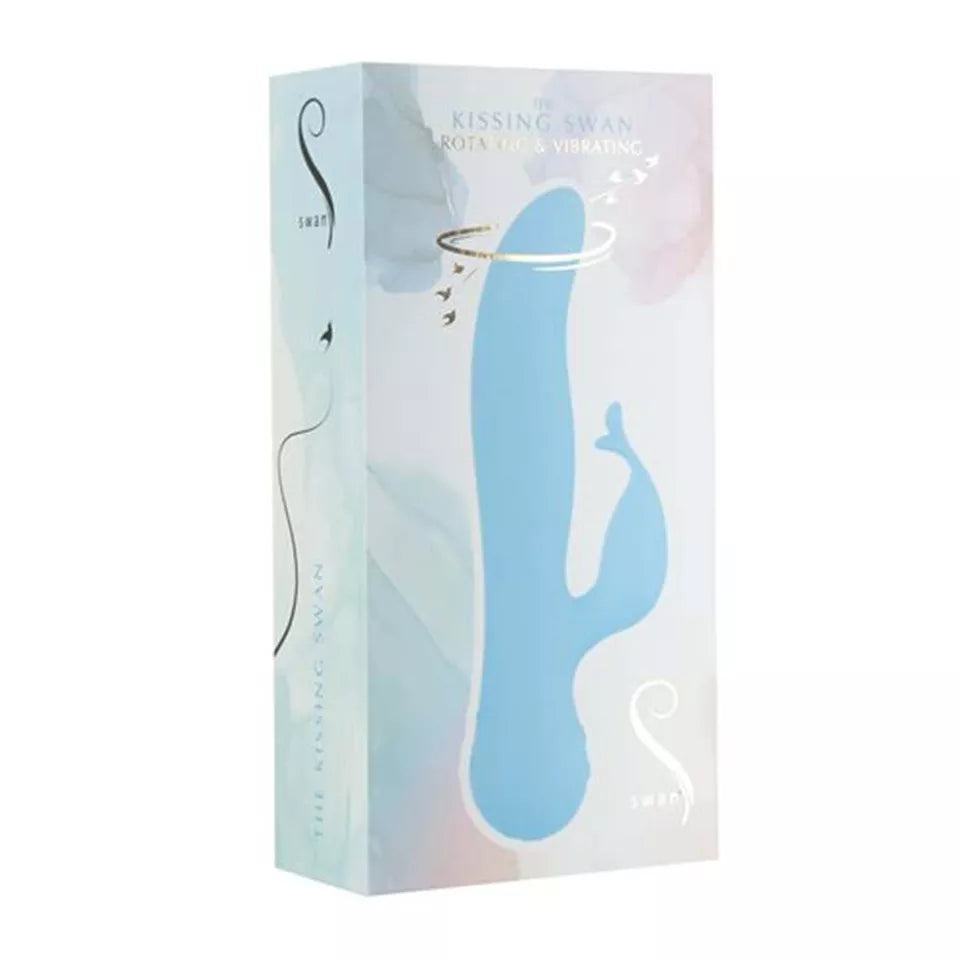 Swan The Kissing Swan Rechargeable Silicone Dual Action Rotate and Clitoral Vibrator