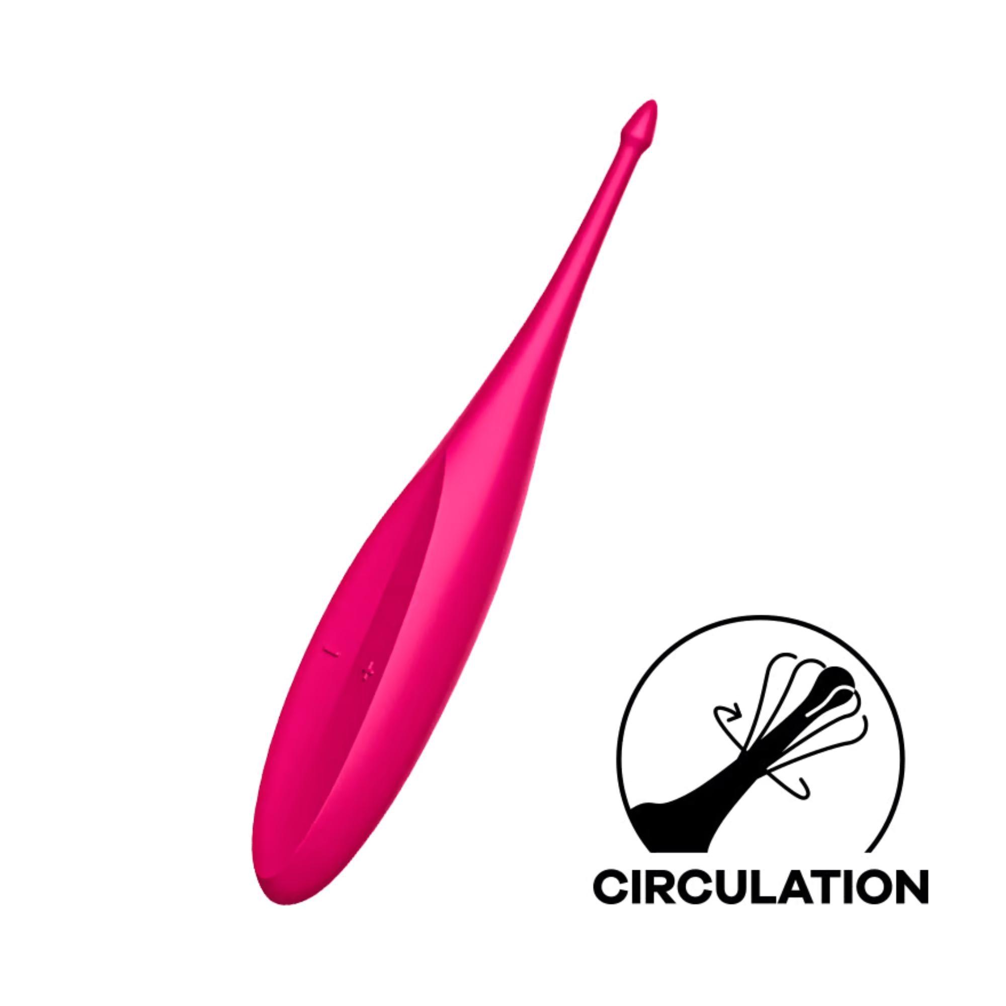 Satisfyer Twirling Fun Silicone Vibrator - Buy At Luxury Toy X - Free 3-Day Shipping