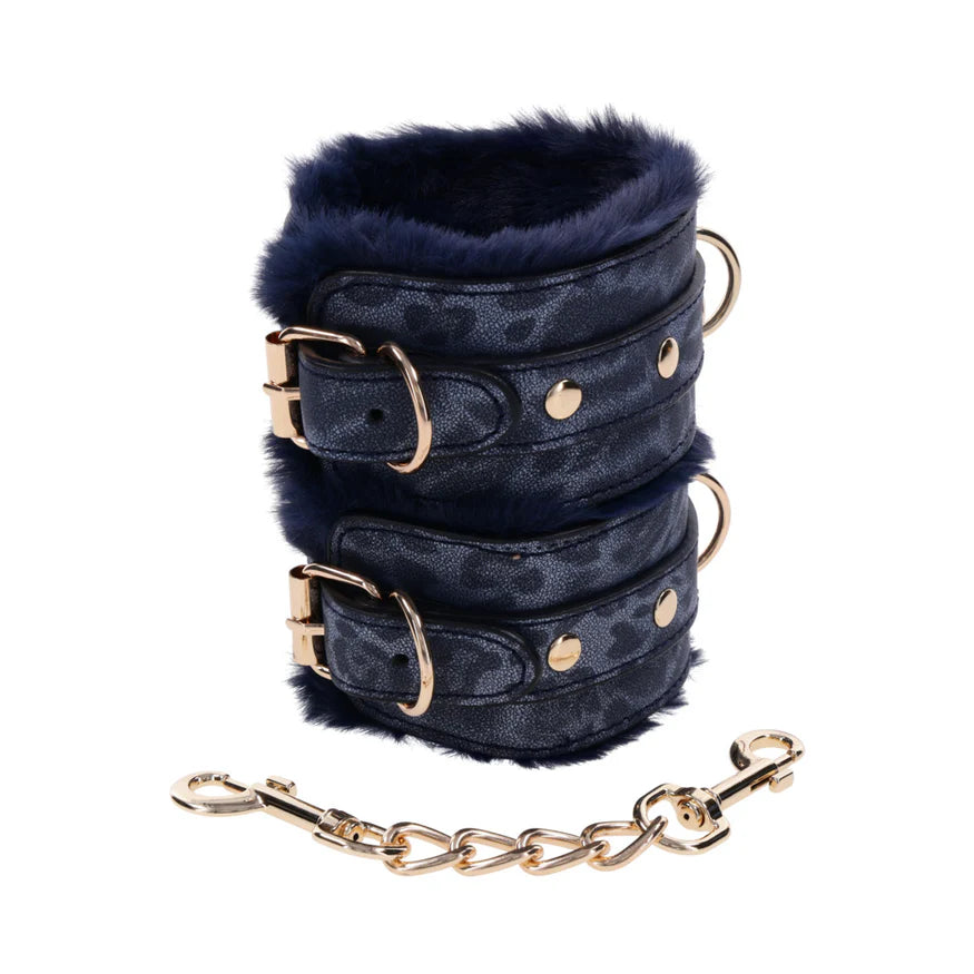 Sex & Mischief Cougar Fur Handcuffs - Buy At Luxury Toy X - Free 3-Day Shipping