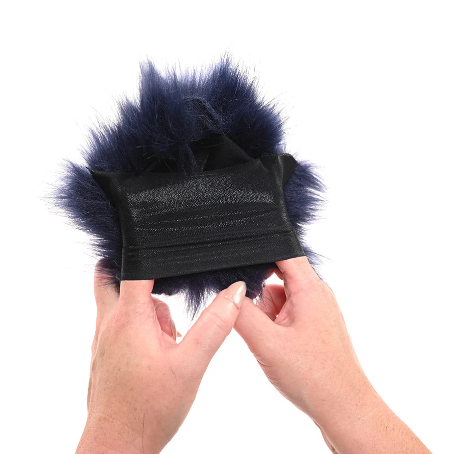 Sex & Mischief Cougar Spiked Sensory Glove – Teasing Faux Fur Glove with Gold Spikes for Sensory Play - Buy At Luxury Toy X - Free 3-Day Shipping