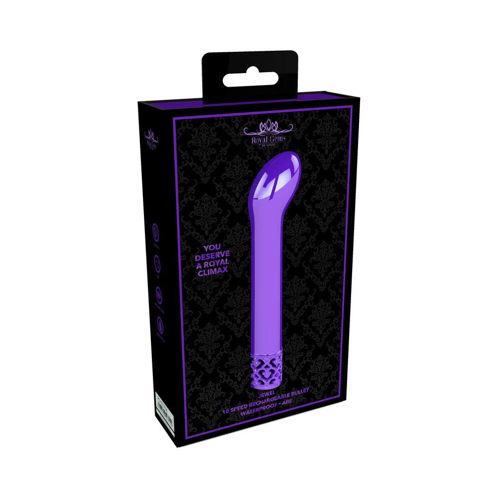 Shots Royal Gems Jewel Rechargeable Curved ABS Bullet Vibrator - Buy At Luxury Toy X - Free 3-Day Shipping