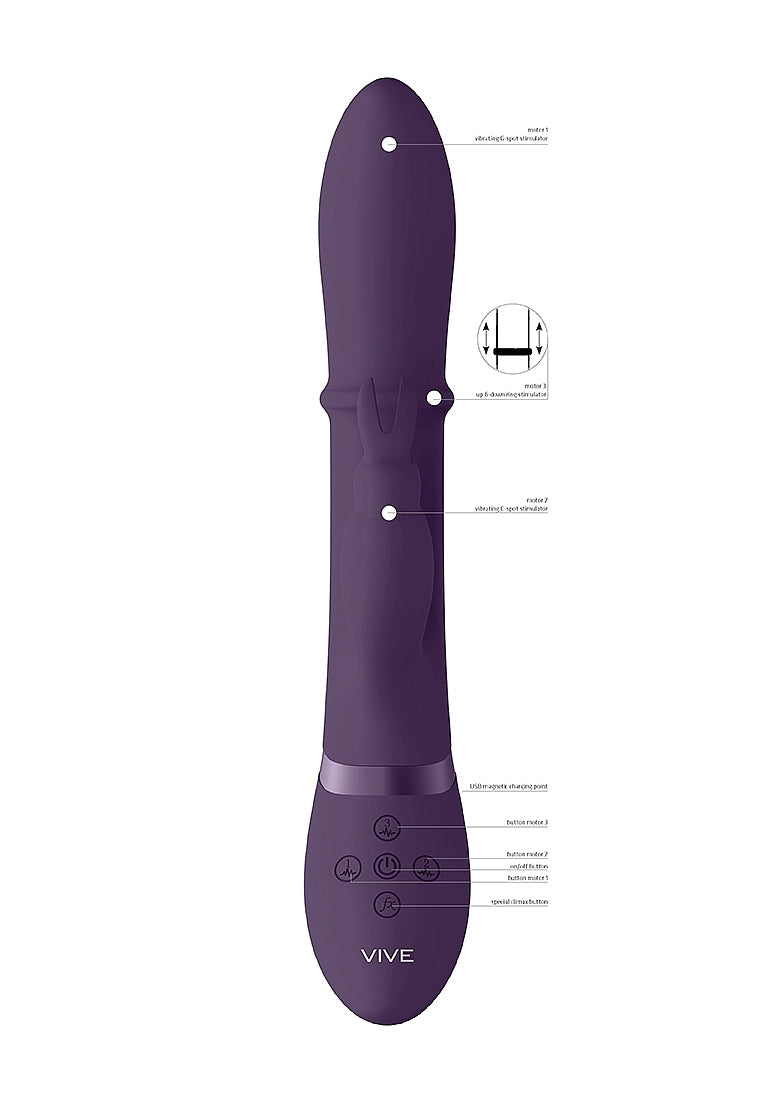 Shots Vive Halo Rechargeable Silicone Ring Rabbit Vibrator