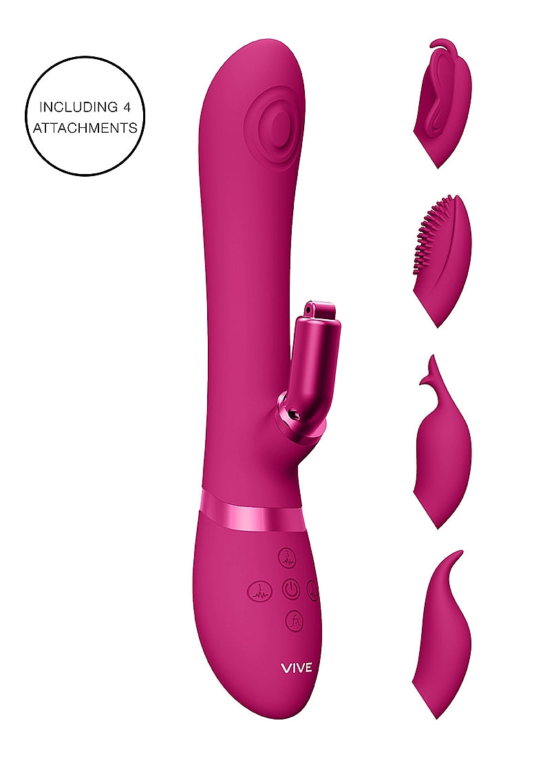 VIVE ETSU Pulse-Wave Rabbit Vibrator With Interchangeable Clitoral Sleeves