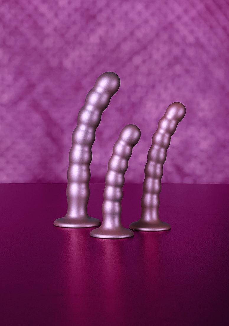 Ouch! Beaded G-Spot Silicone Dildo 5in