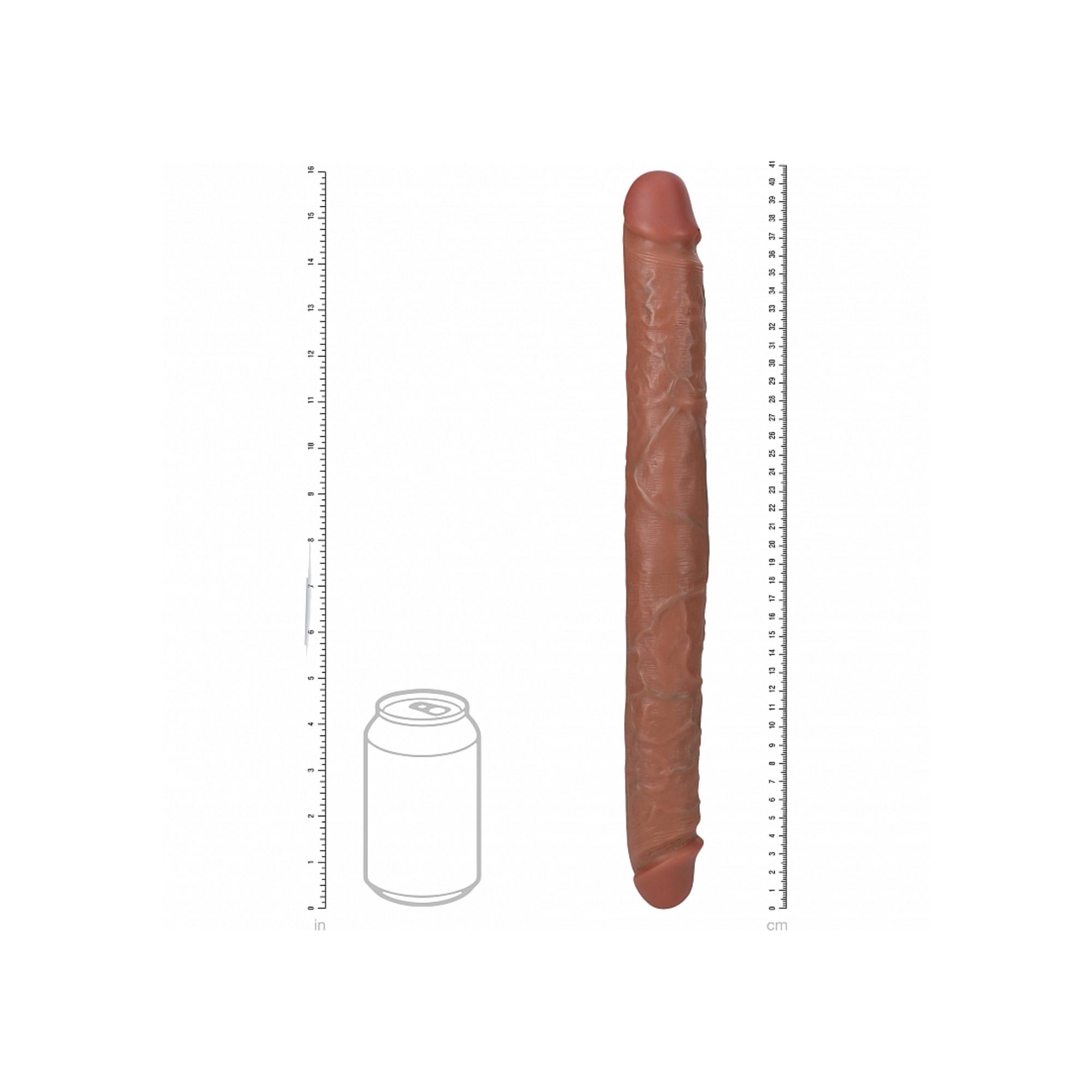 RealRock Realistic Skin Thick Double Ended Dong 16in