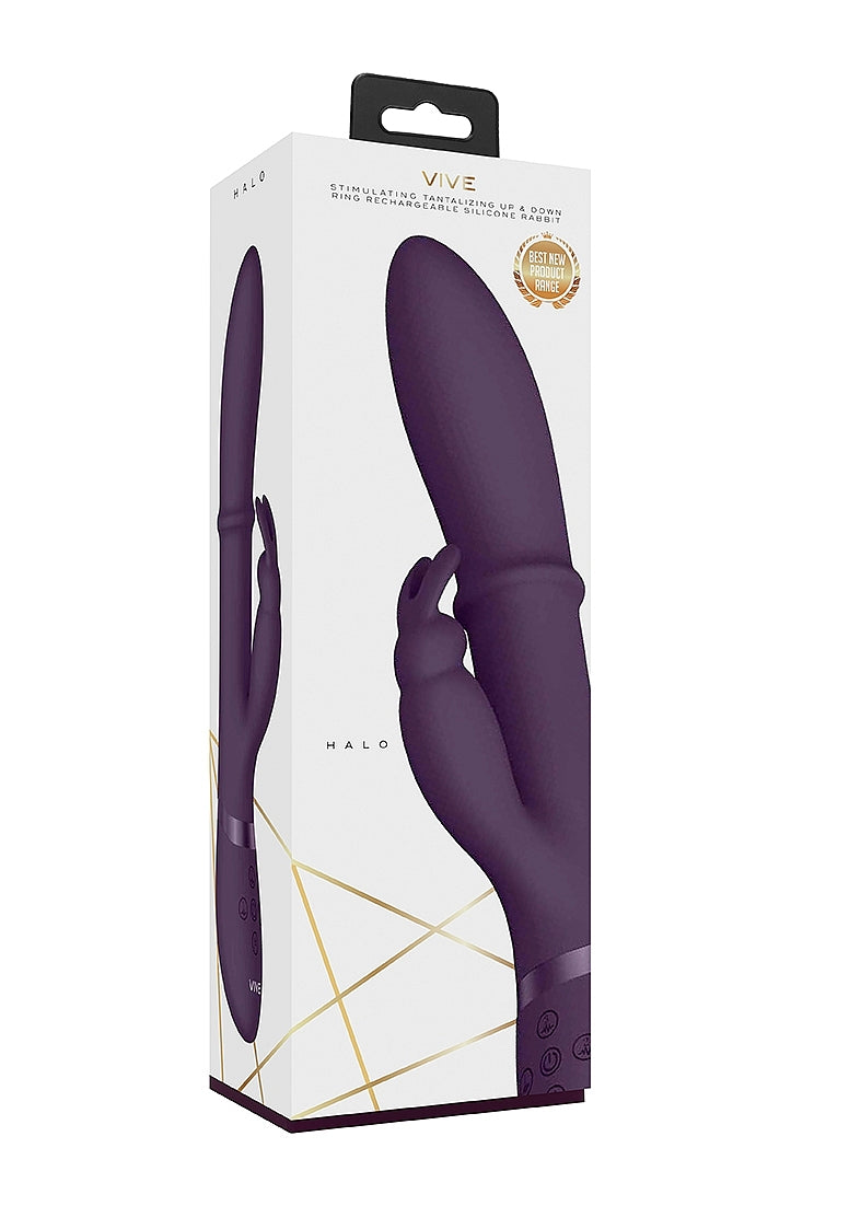 Shots Vive Halo Rechargeable Silicone Ring Rabbit Vibrator