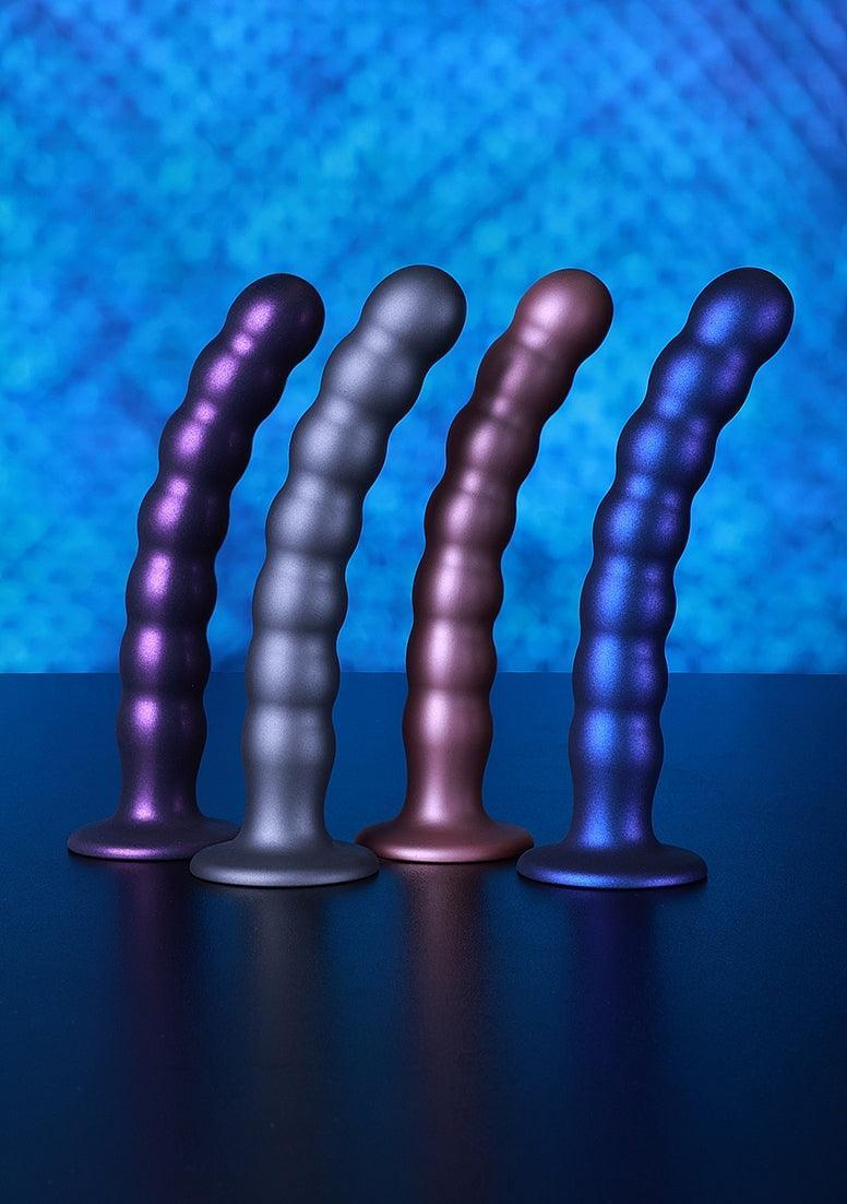 Ouch! Beaded G-Spot Silicone Dildo 6.5in