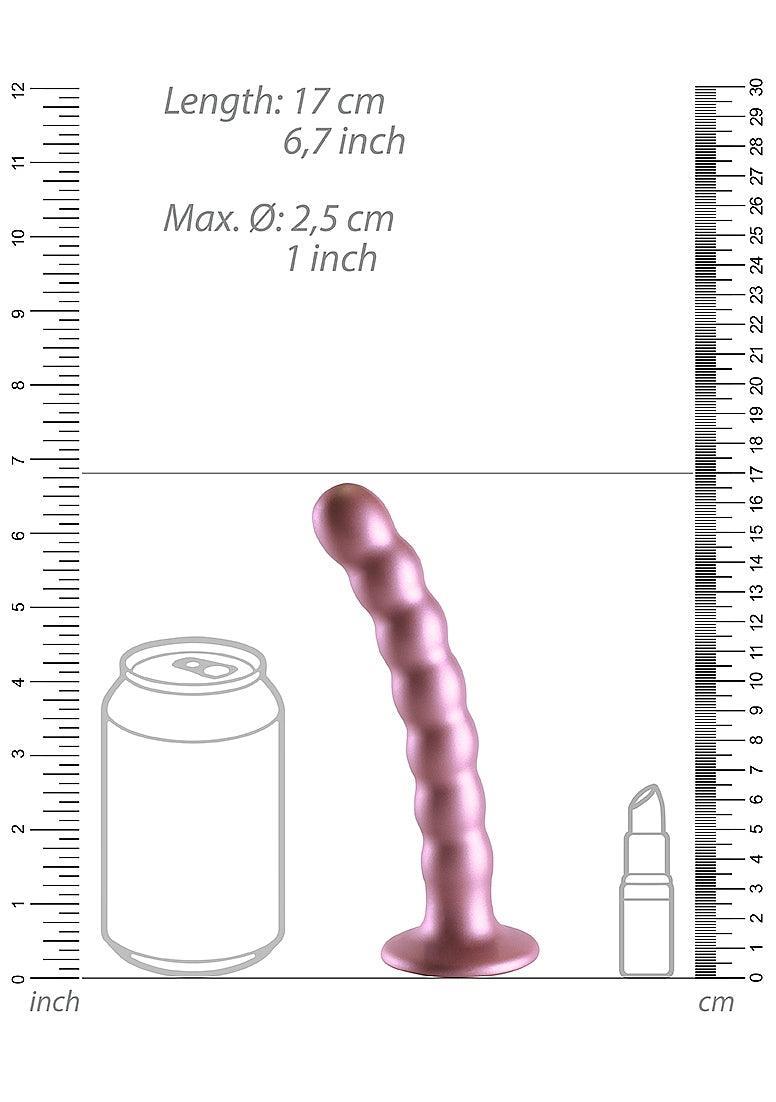 Ouch! Beaded G-Spot Silicone Dildo 6.5in