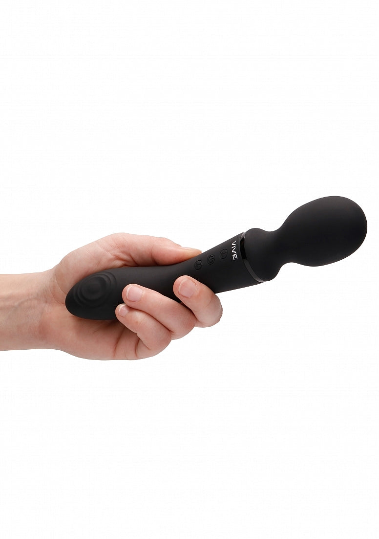 Shots Vive Enora Rechargeable Silicone Double End Pulse Wave Wand & Vibrator