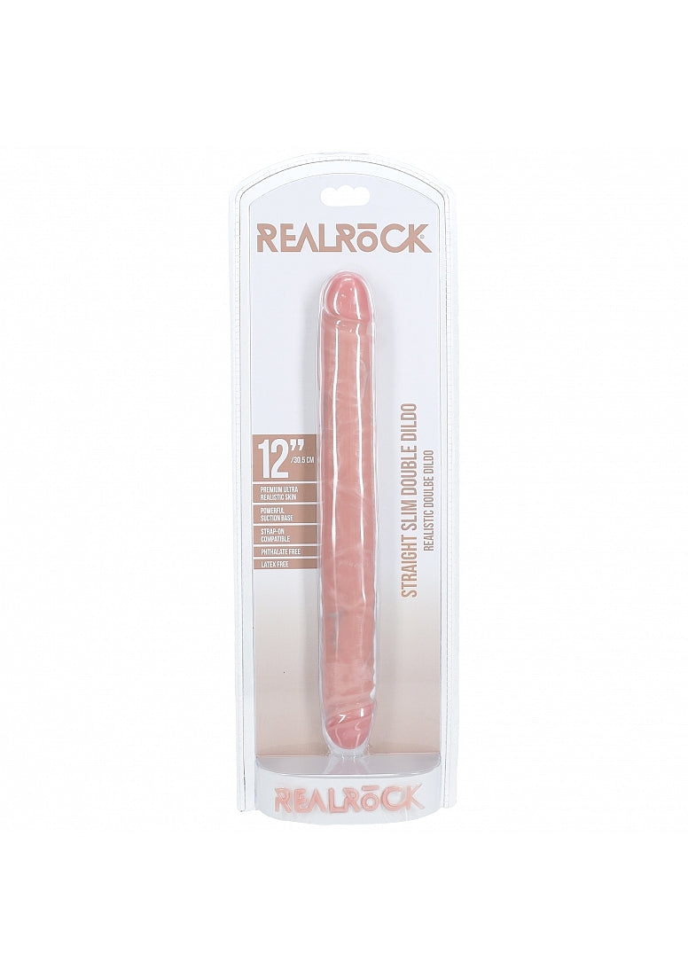 RealRock Realistic Skin Slim Double Ended Dong 12in