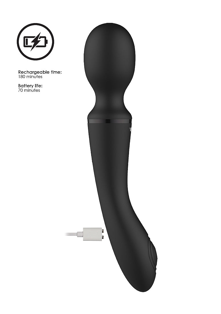 Shots Vive Enora Rechargeable Silicone Double End Pulse Wave Wand & Vibrator