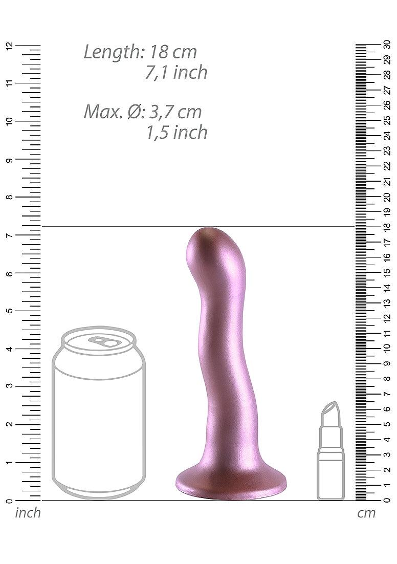 Ouch! Ultra Soft Curvy G-Spot Silicone Dildo 7in