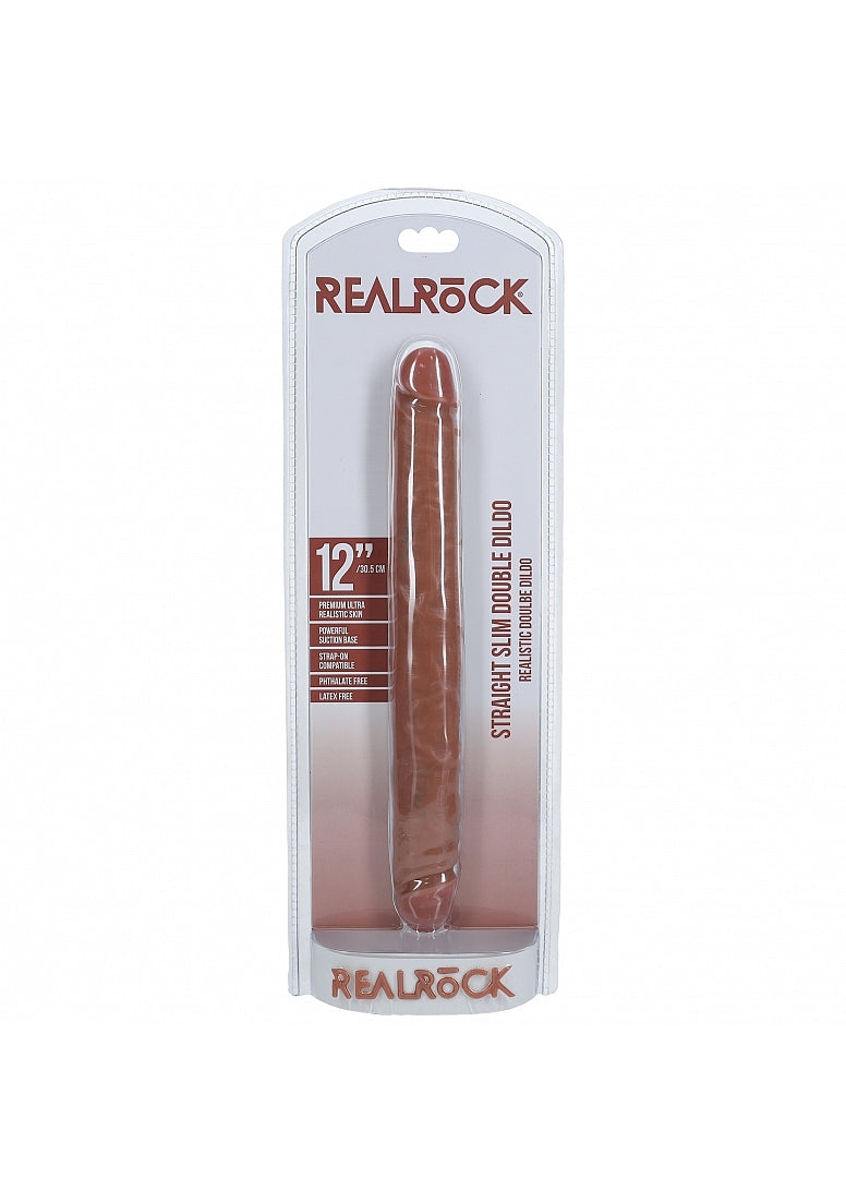 RealRock Realistic Skin Slim Double Ended Dong 12in