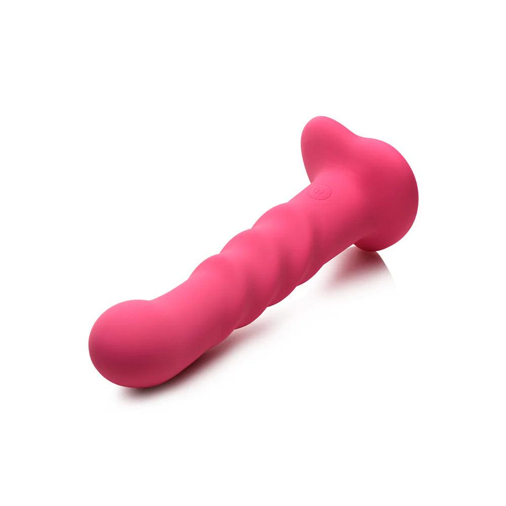 Simply Sweet 21X Vibrating Ribbed Silicone Dildo W/ Remote - Buy At Luxury Toy X - Free 3-Day Shipping