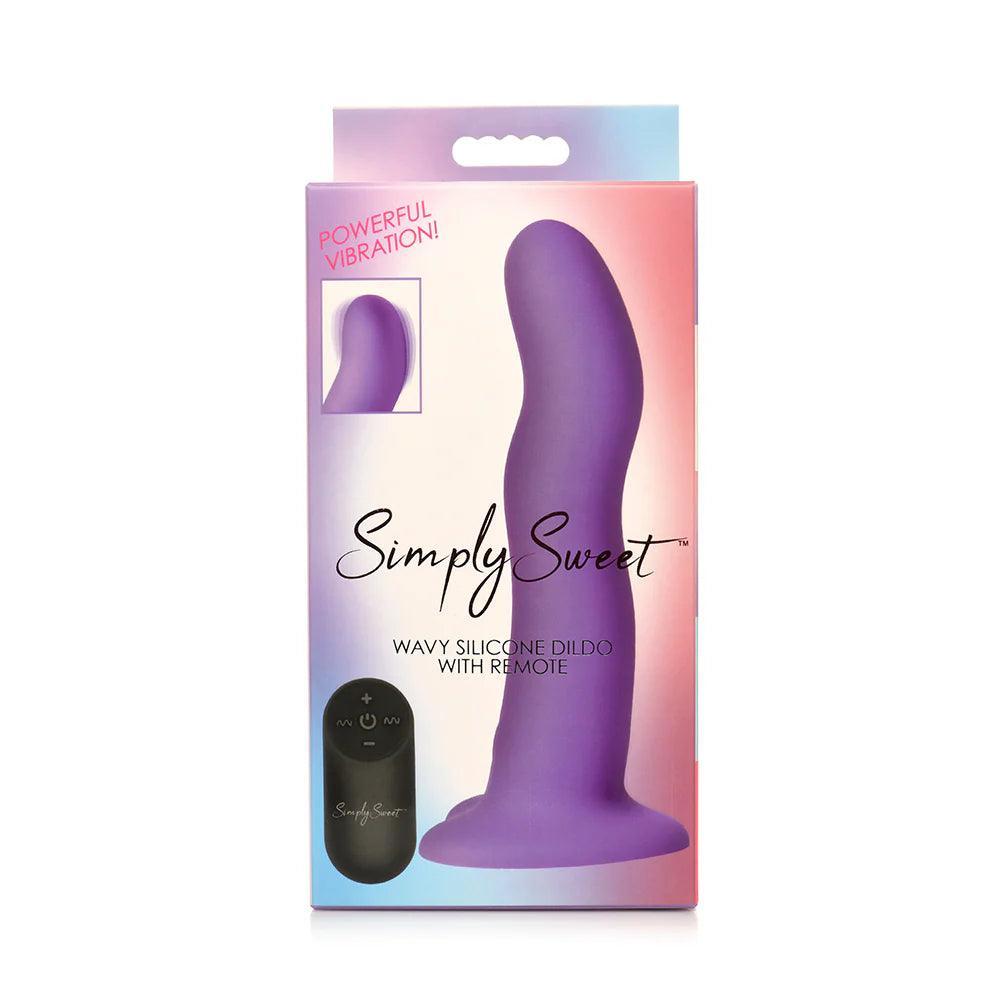 Simply Sweet 21X Vibrating Wavy Silicone Dildo W/ Remote - Buy At Luxury Toy X - Free 3-Day Shipping