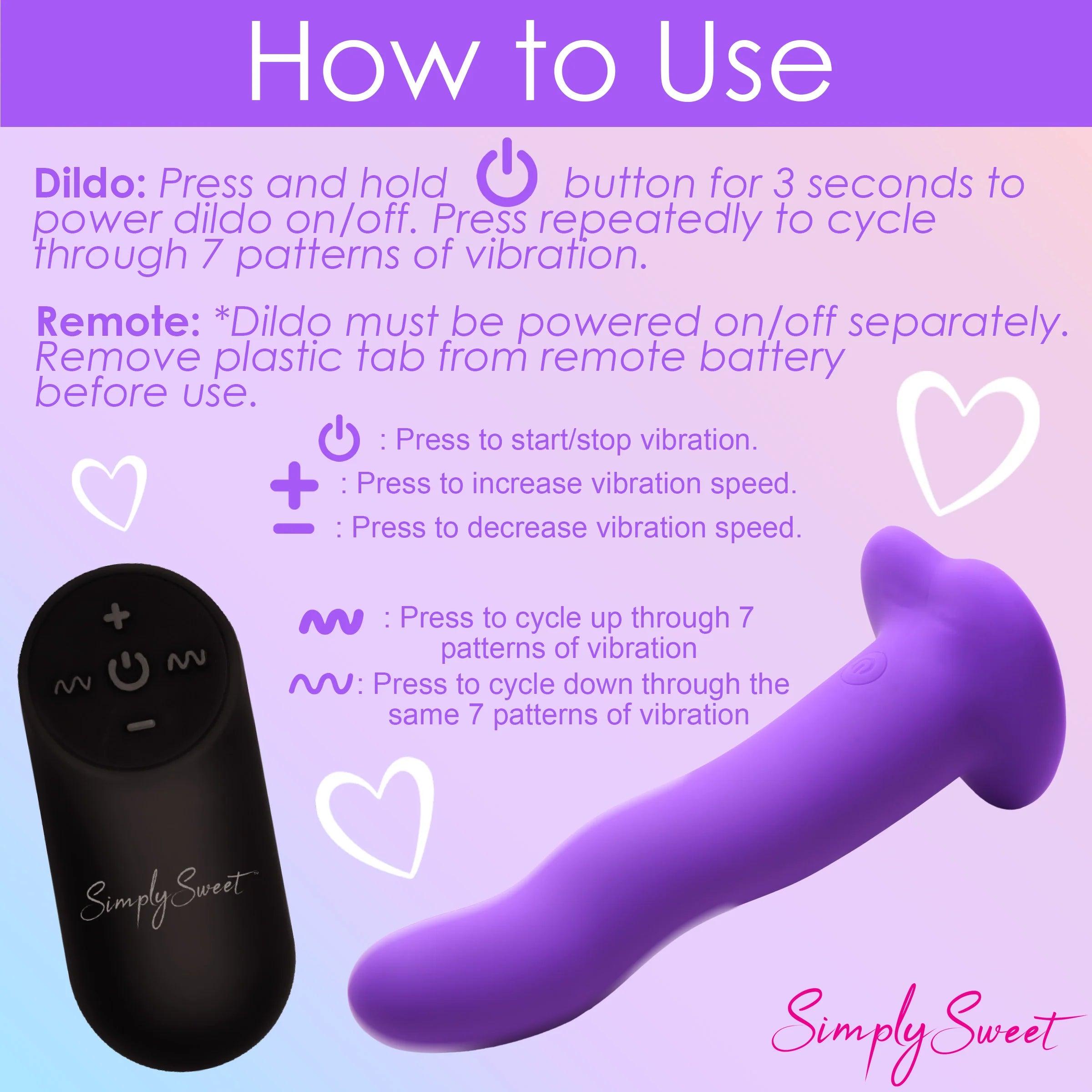 Simply Sweet 21X Vibrating Wavy Silicone Dildo W/ Remote - Buy At Luxury Toy X - Free 3-Day Shipping