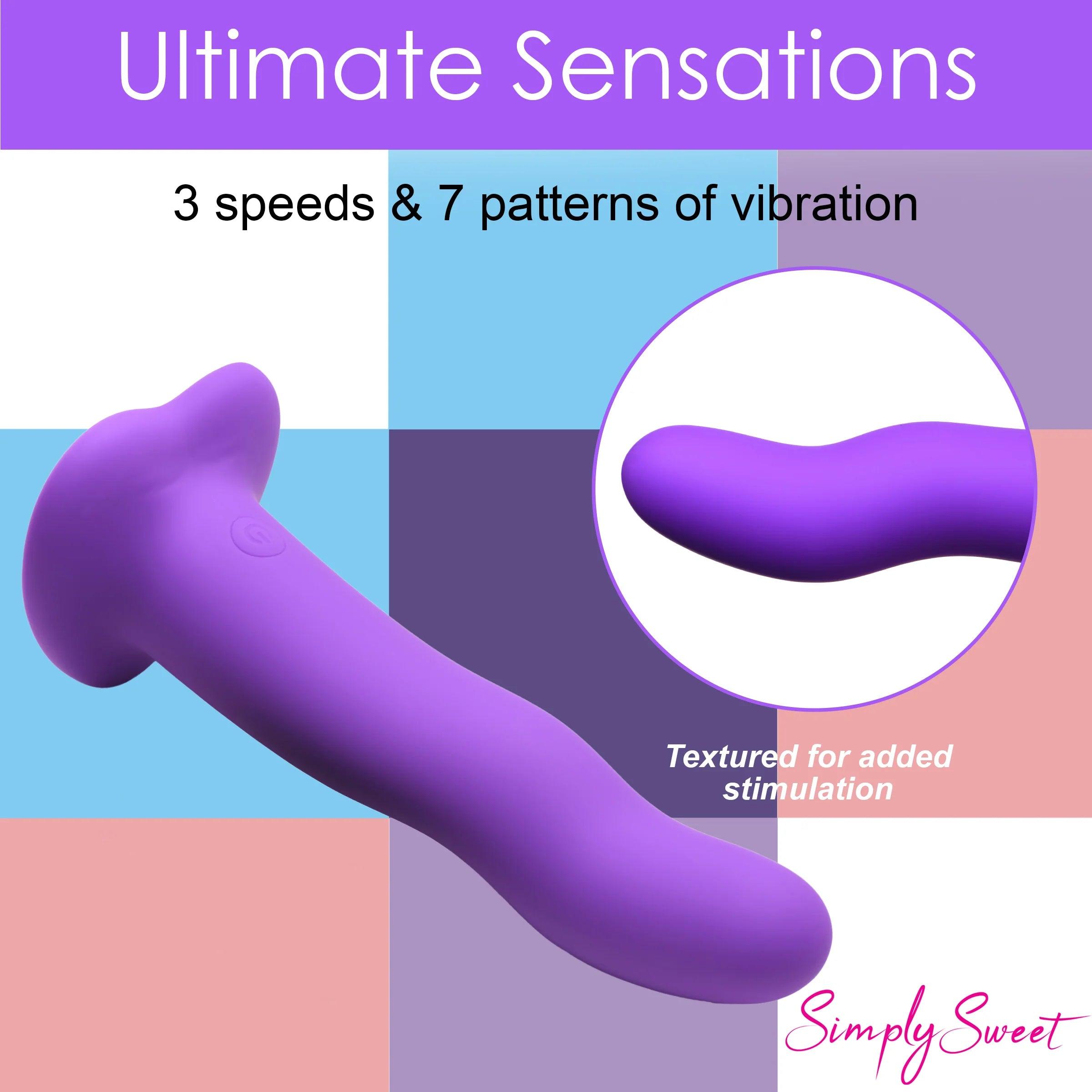 Simply Sweet 21X Vibrating Wavy Silicone Dildo W/ Remote - Buy At Luxury Toy X - Free 3-Day Shipping