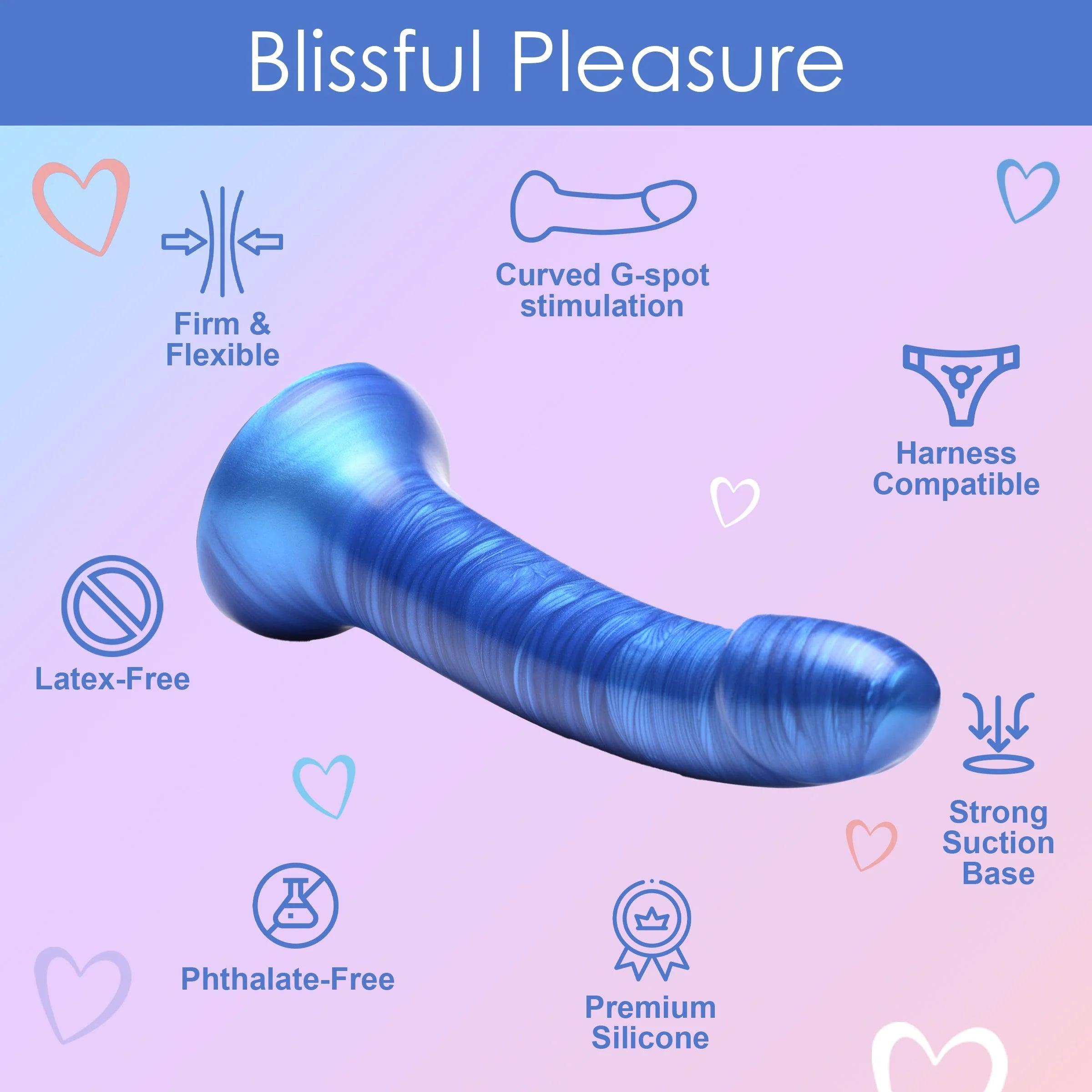 Simply Sweet Metallic Silicone Dildo 7in - Buy At Luxury Toy X - Free 3-Day Shipping