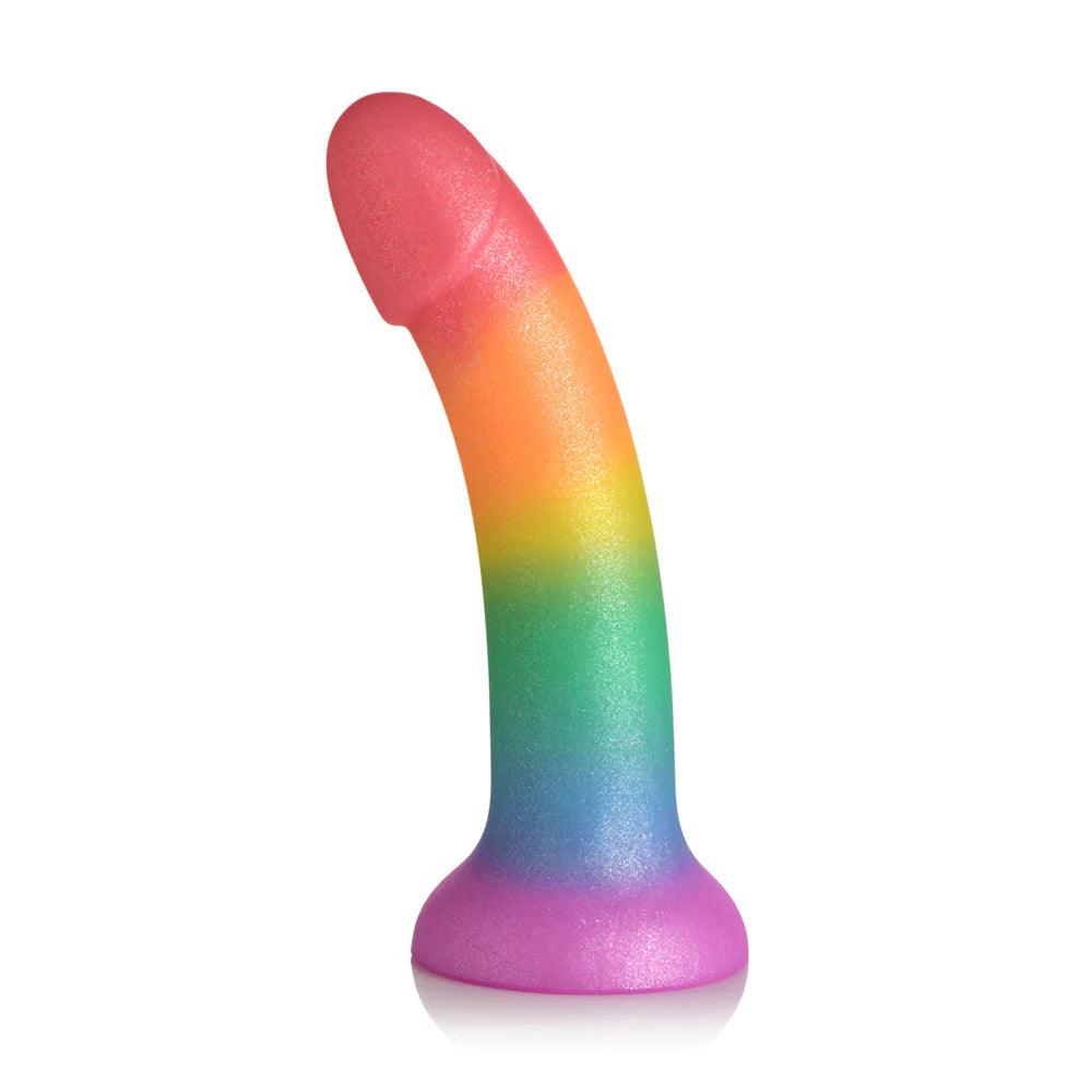 Simply Sweet Phallic 6.5 in. Silicone Dildo Rainbow - Buy At Luxury Toy X - Free 3-Day Shipping