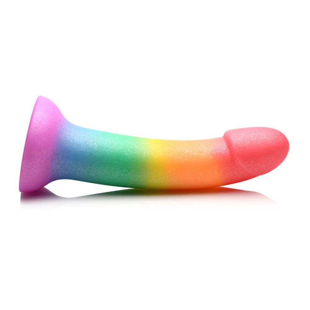 Simply Sweet Phallic 6.5 in. Silicone Dildo Rainbow - Buy At Luxury Toy X - Free 3-Day Shipping