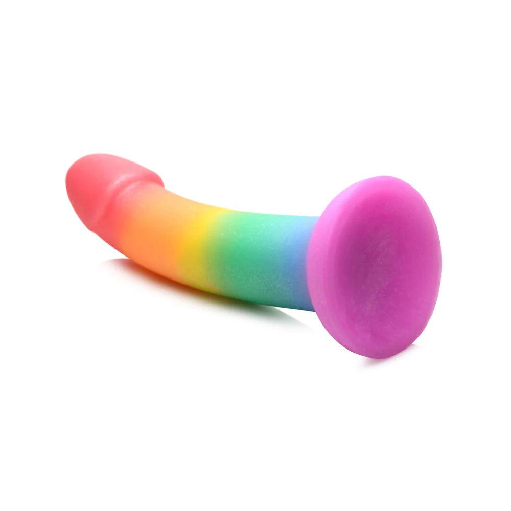 Simply Sweet Phallic 6.5 in. Silicone Dildo Rainbow - Buy At Luxury Toy X - Free 3-Day Shipping