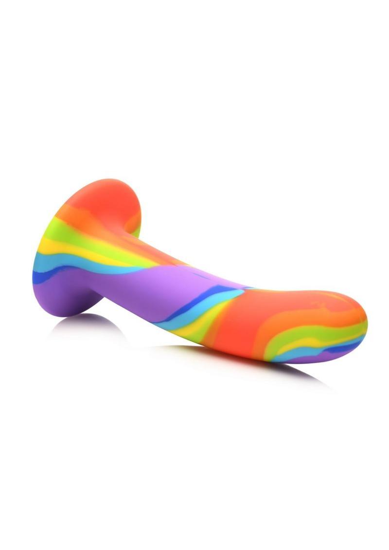 Simply Sweet Rainbow Silicone Dildo - Buy At Luxury Toy X - Free 3-Day Shipping