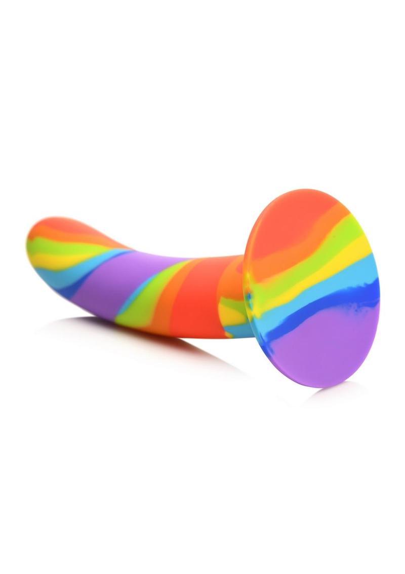 Simply Sweet Rainbow Silicone Dildo - Buy At Luxury Toy X - Free 3-Day Shipping