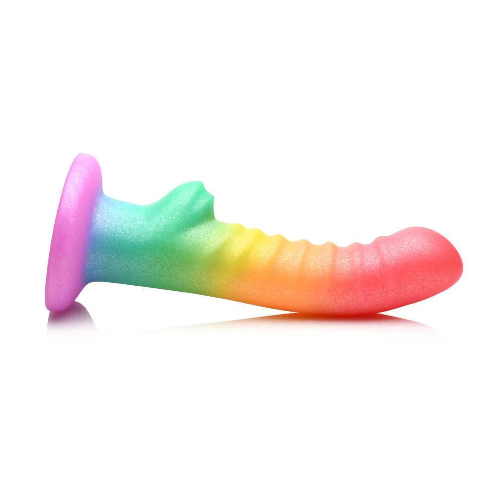 Simply Sweet Ribbed 6.5 in. Silicone Dildo - Buy At Luxury Toy X - Free 3-Day Shipping