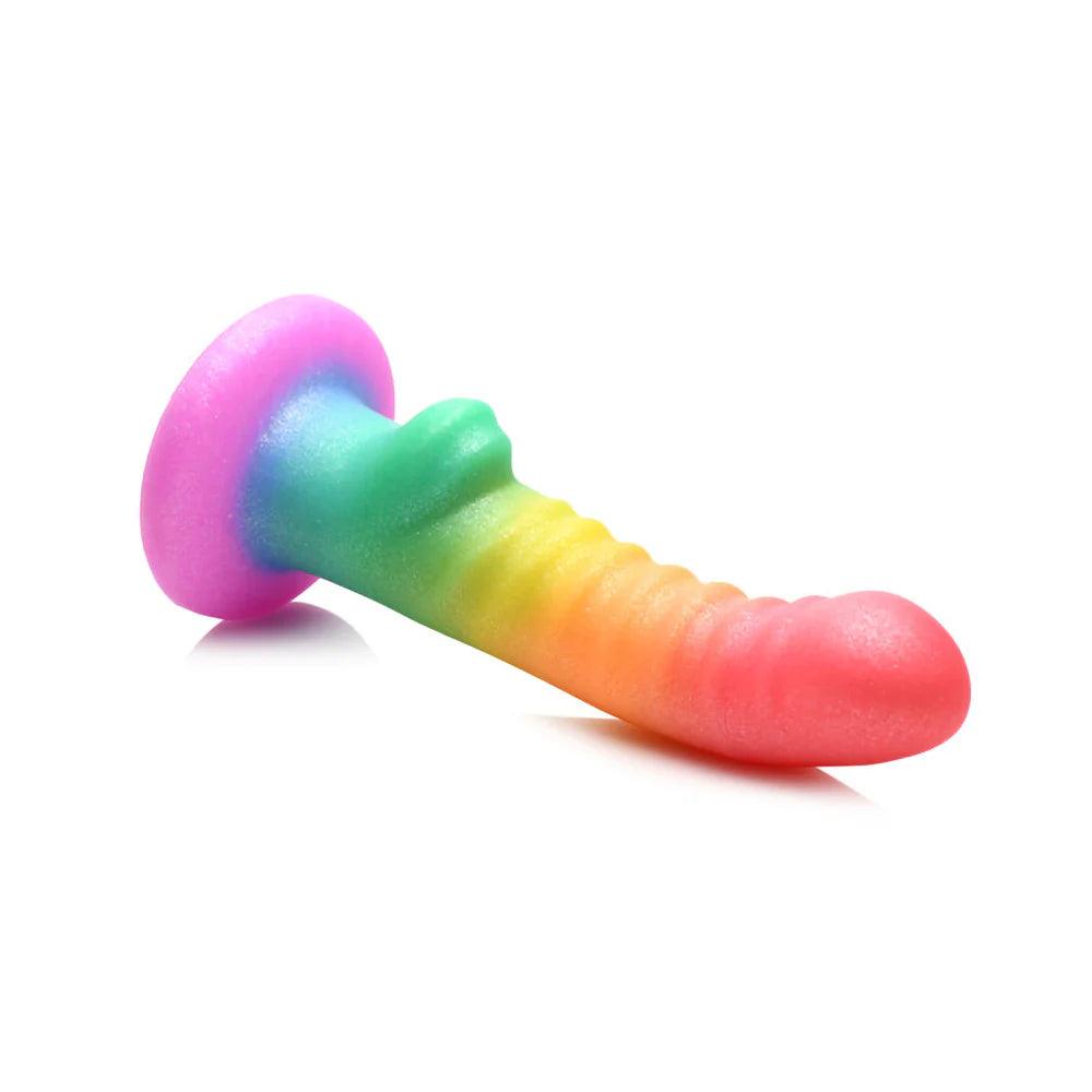 Simply Sweet Ribbed 6.5 in. Silicone Dildo - Buy At Luxury Toy X - Free 3-Day Shipping