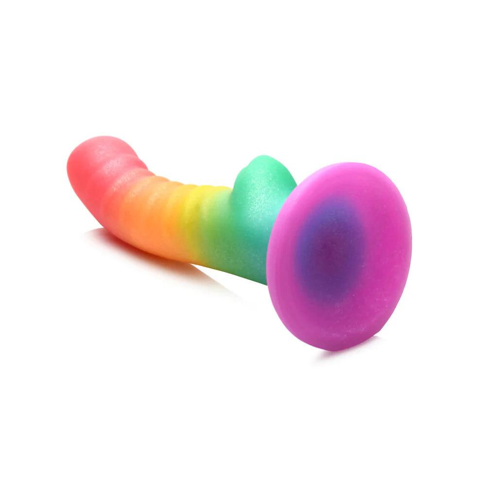 Simply Sweet Ribbed 6.5 in. Silicone Dildo - Buy At Luxury Toy X - Free 3-Day Shipping