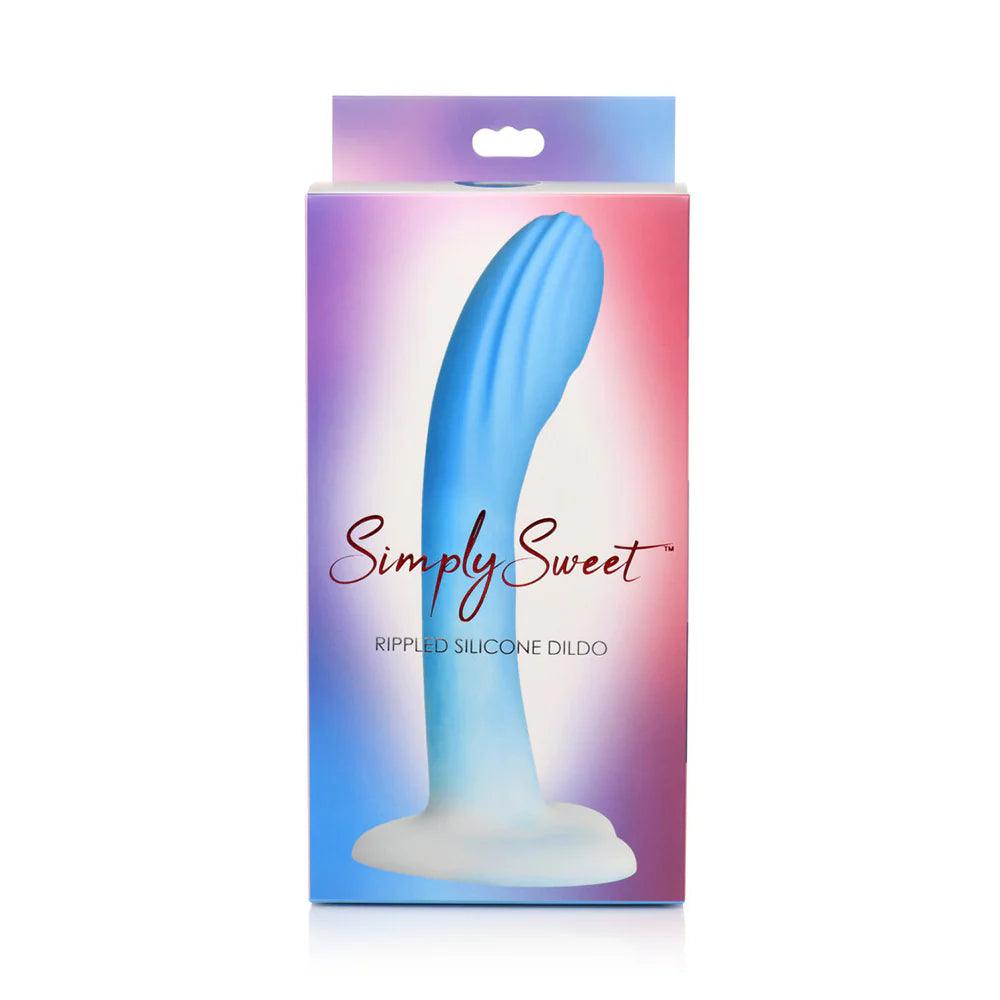 Simply Sweet Rippled 7 in. Silicone Dildo - Buy At Luxury Toy X - Free 3-Day Shipping