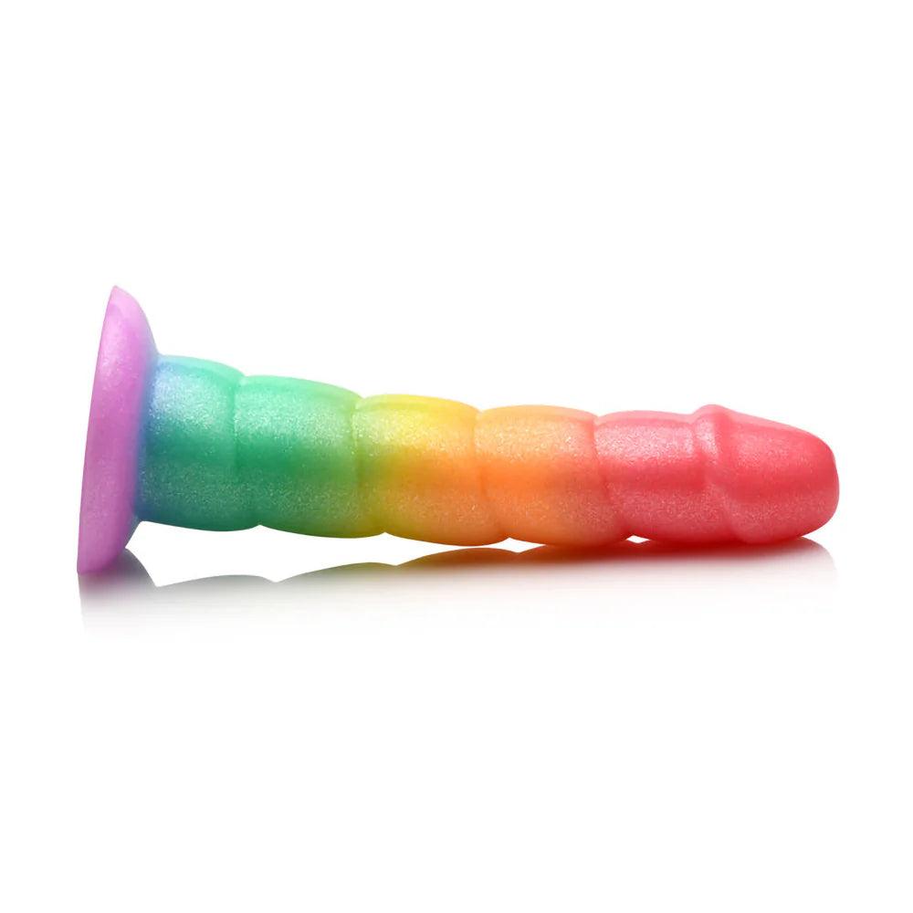 Simply Sweet Swirl 6.5 in. Silicone Dildo Rainbow - Buy At Luxury Toy X - Free 3-Day Shipping