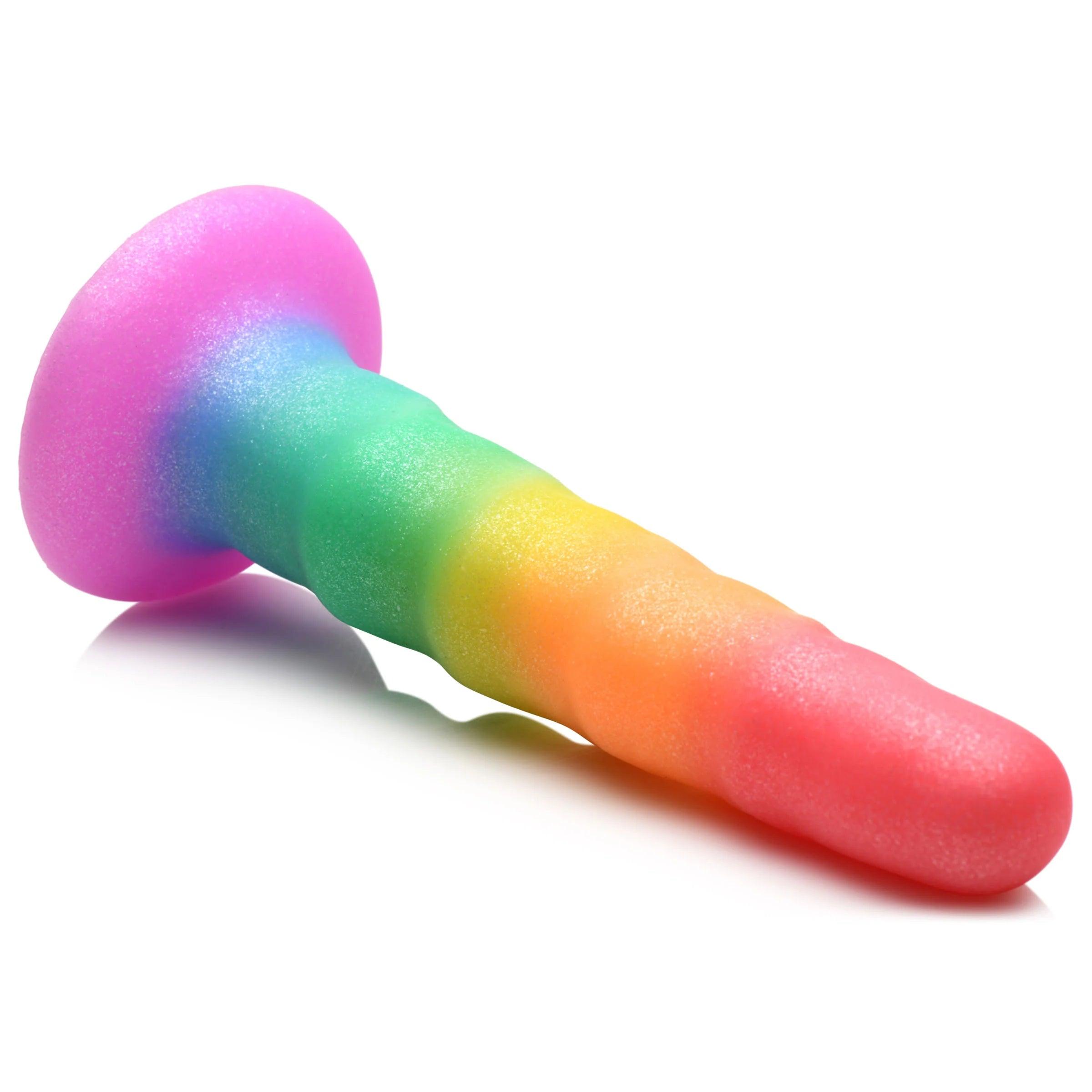 Simply Sweet Zigzag Silicone Rainbow Dildo - Buy At Luxury Toy X - Free 3-Day Shipping