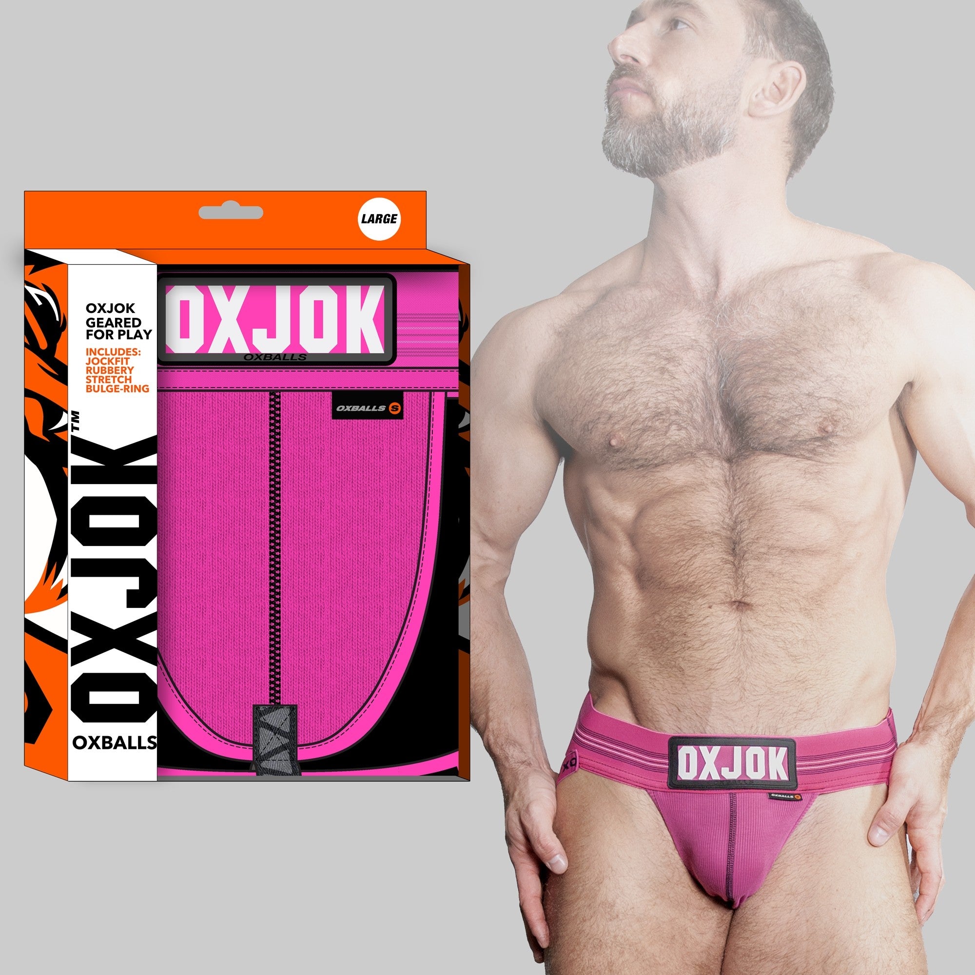 Oxballs Oxjok Slingjock Upthrust Slider-Strap Jock -  Pink Sky