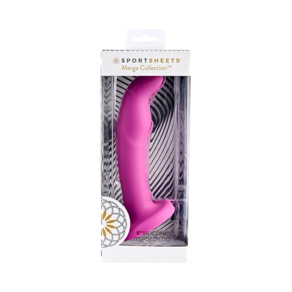 Sportsheets Merge Collection Tana 8 in. Silicone G-Spot Dildo with Suction Cup Pink - Buy At Luxury Toy X - Free 3-Day Shipping