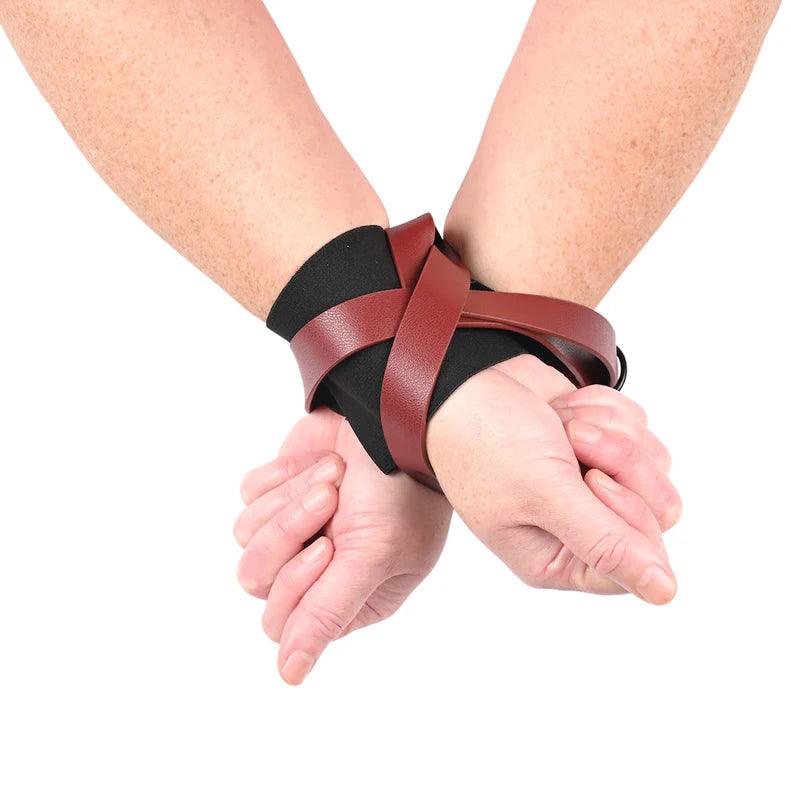 Sportsheets Sex & Mischief Ex's & Oh's Cross Cuffs - Buy At Luxury Toy X - Free 3-Day Shipping