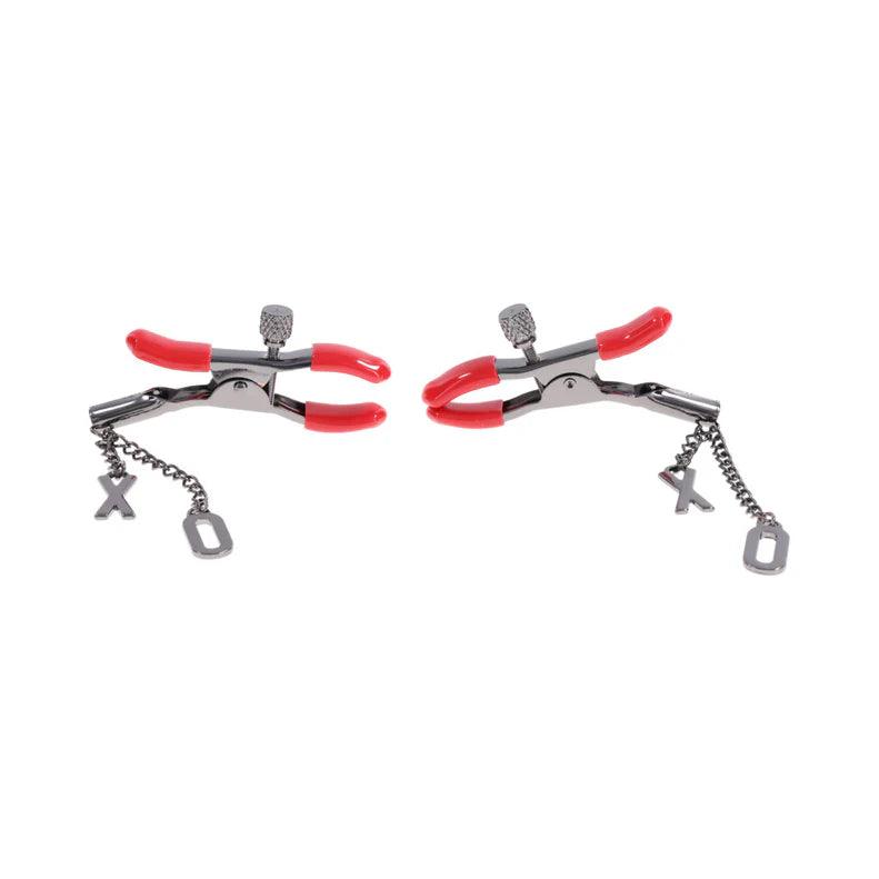 Sportsheets Sex & Mischief Ex's & Oh's Nipple Clamps - Buy At Luxury Toy X - Free 3-Day Shipping