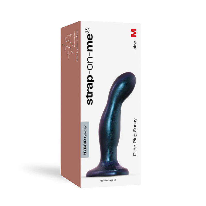 Strap-On-Me Hybrid Collection Dildo Plug Snaky – Metallic Blue (Medium) - Buy At Luxury Toy X - Free 3-Day Shipping