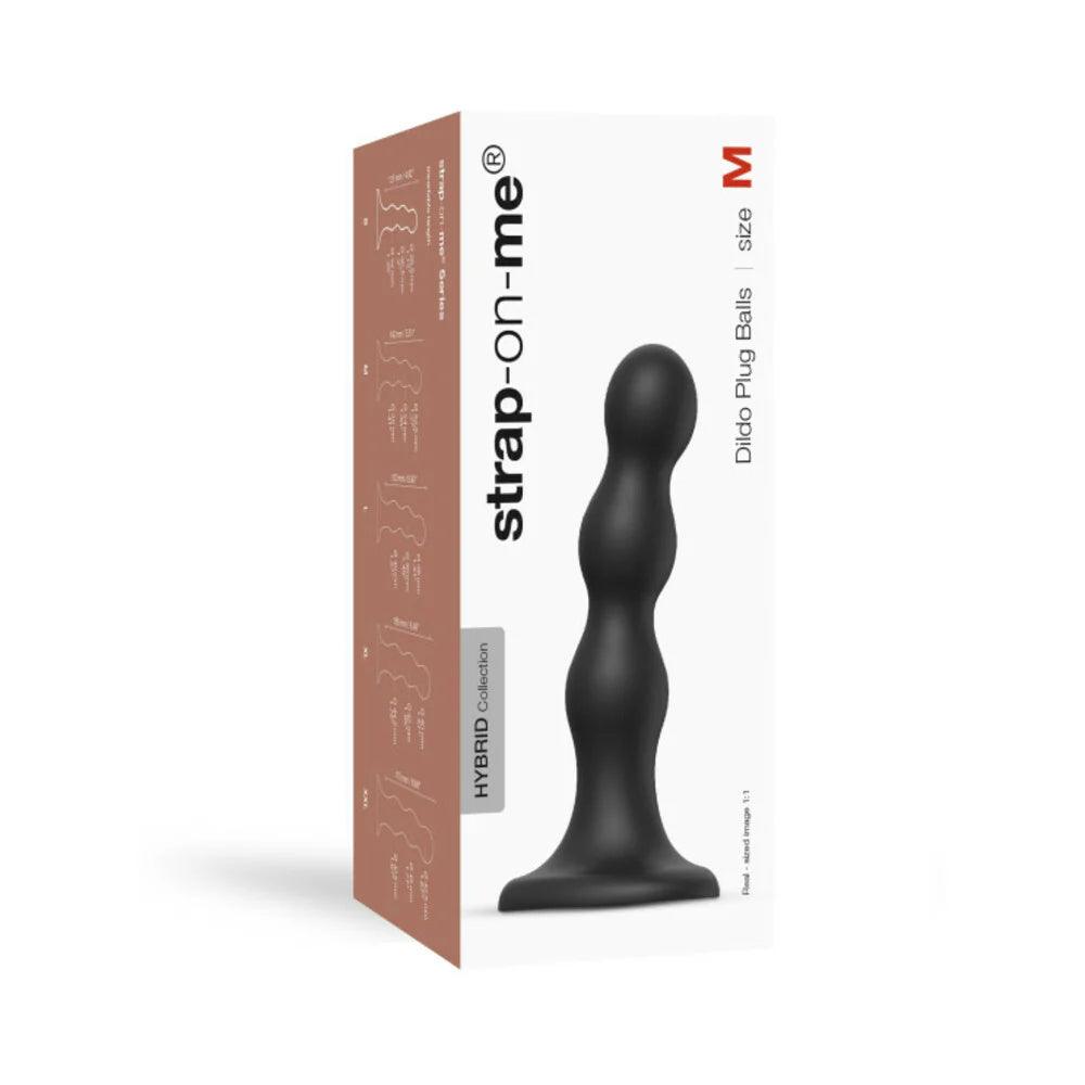 Strap-On-Me Hybrid Collection Silicone Dildo Plug Balls - Black - Buy At Luxury Toy X - Free 3-Day Shipping