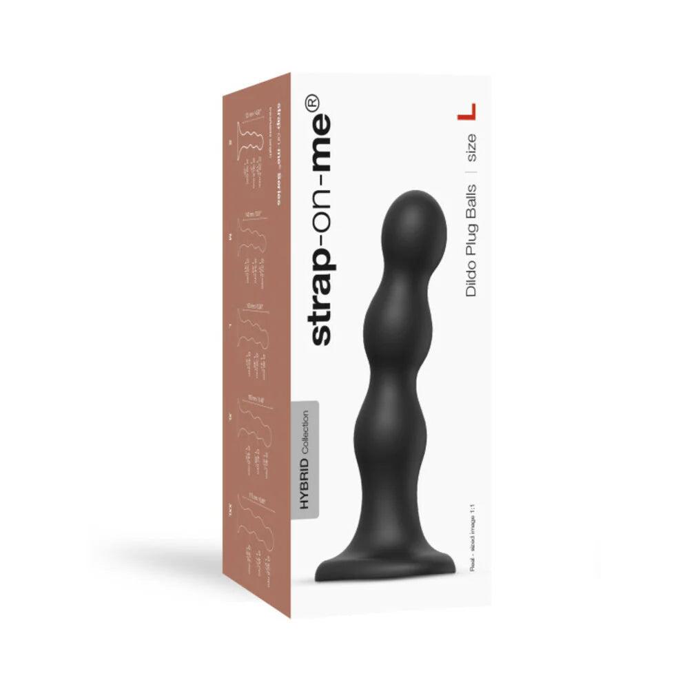 Strap-On-Me Hybrid Collection Silicone Dildo Plug Balls - Black - Buy At Luxury Toy X - Free 3-Day Shipping