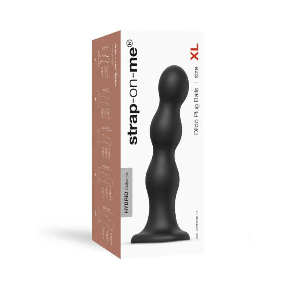 Strap-On-Me Hybrid Collection Silicone Dildo Plug Balls - Black - Buy At Luxury Toy X - Free 3-Day Shipping